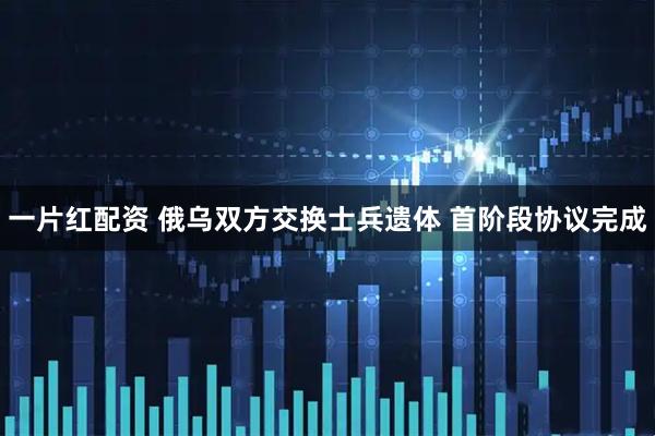 一片红配资 俄乌双方交换士兵遗体 首阶段协议完成